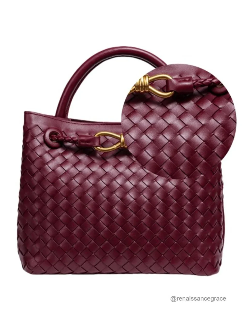Faux Leather Woven Tote Bag with Adjustable Strap, Top Handle Hobo Handbag